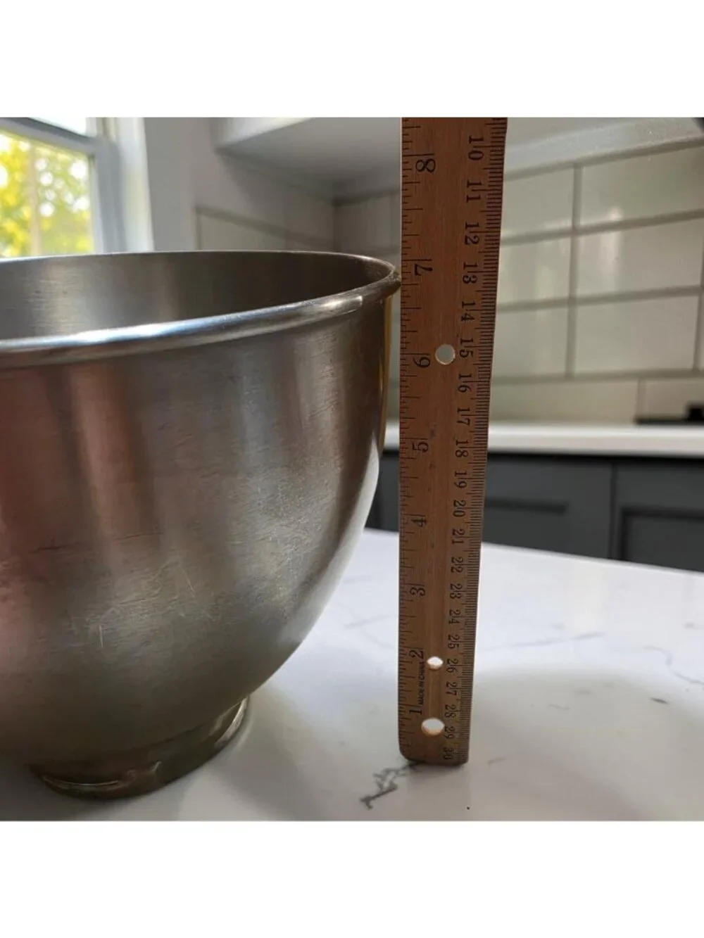 Vintage 1980s KitchenAid K45 Stainless Steel Mixing Bowl 4.5 Qt Korea NO HANDLE